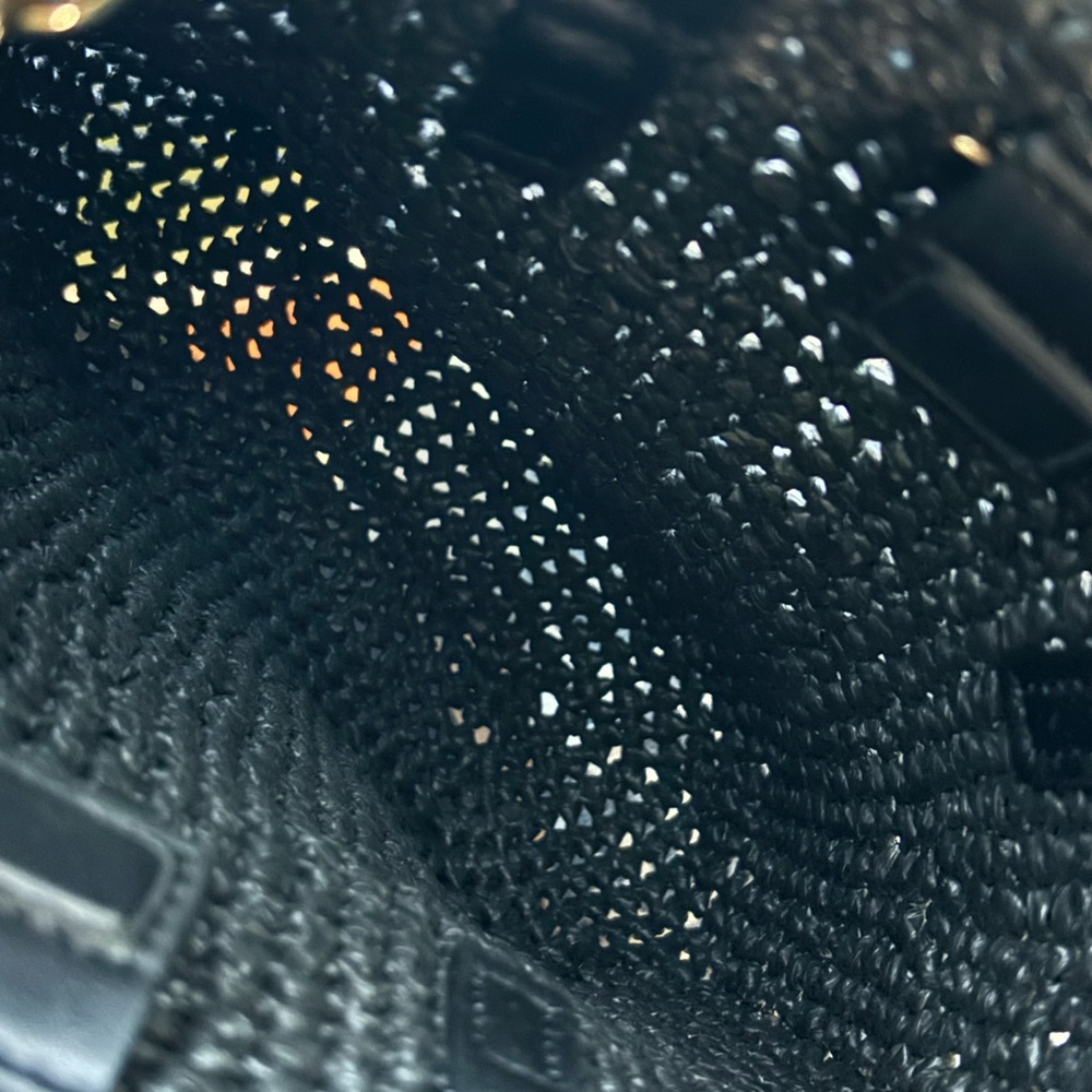 Elegant Black Woven Women's Bag